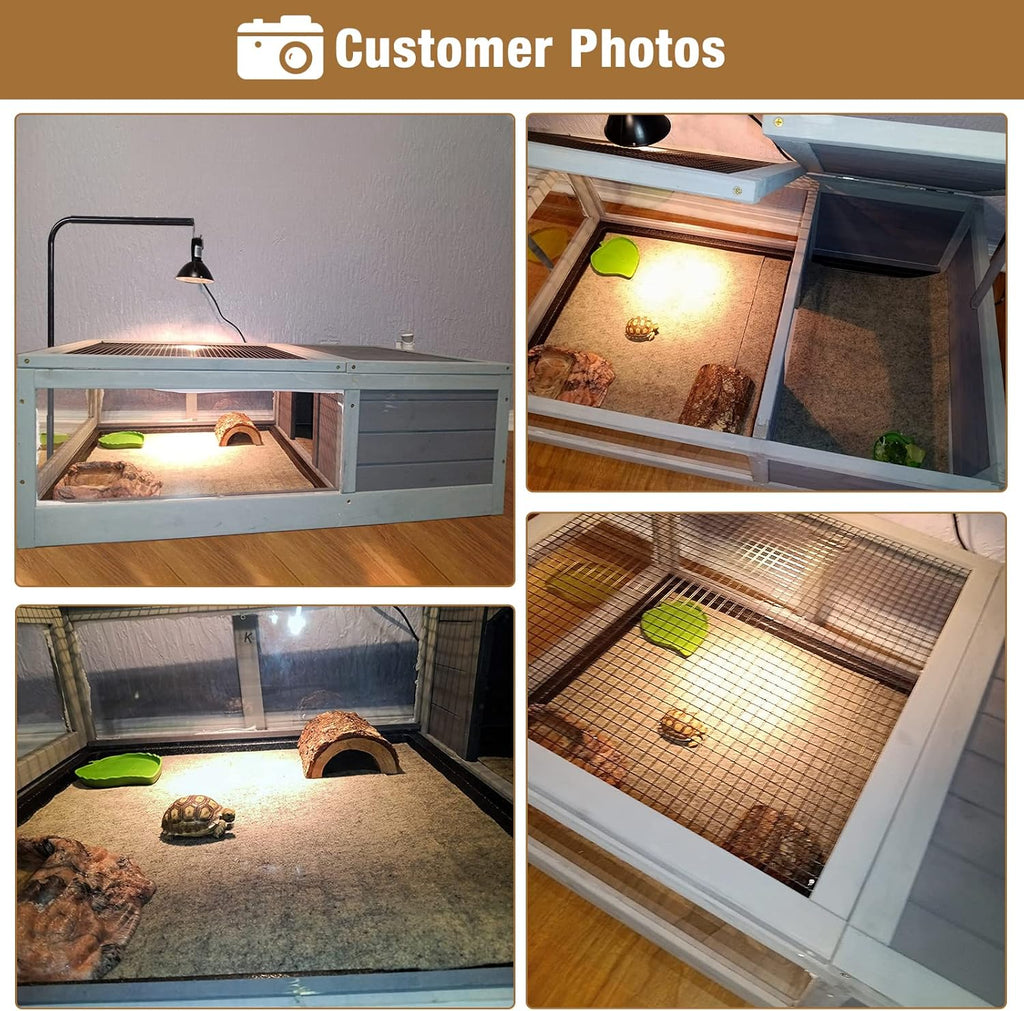 Wooden Tortoise House Habitat with Light Support C457270