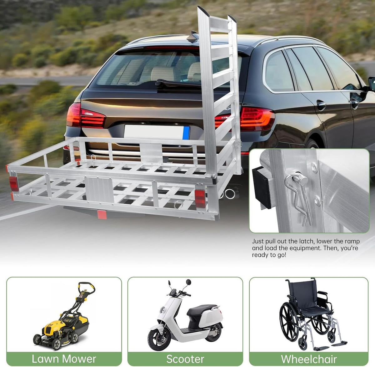 500lb Capacity 2" Hitch Cargo Carrier Y35026
