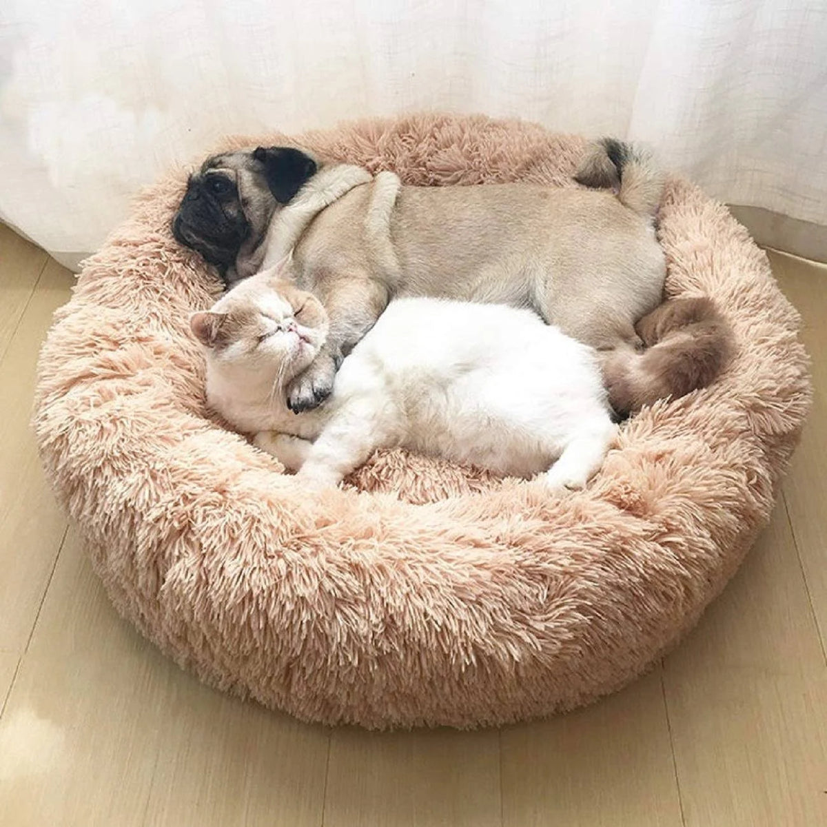 Shag Donut Cuddler Pet Bed H17373