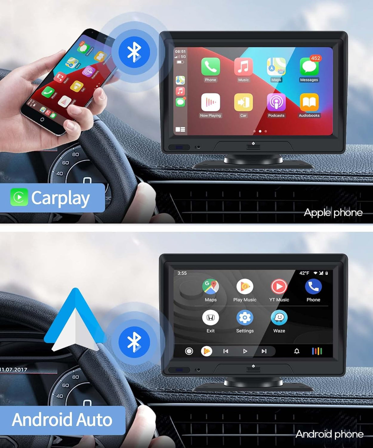 7" Bluetooth Car Stereo with Backup Camera J579932