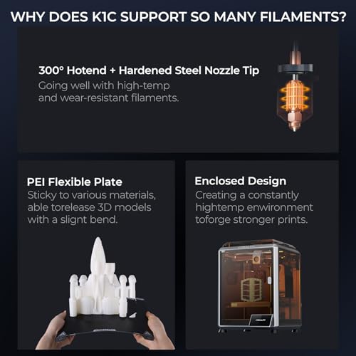 3D Printer with AI Camera 300°C Printing Support Carbon Fiber Filaments U323177