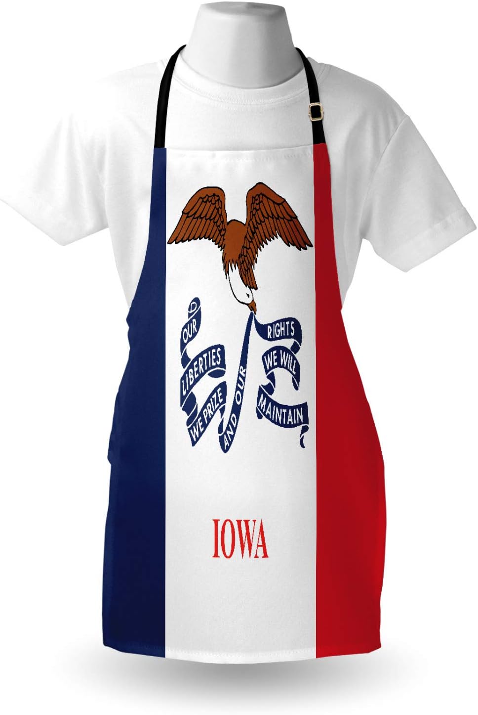 Navy Red Adult Apron B749