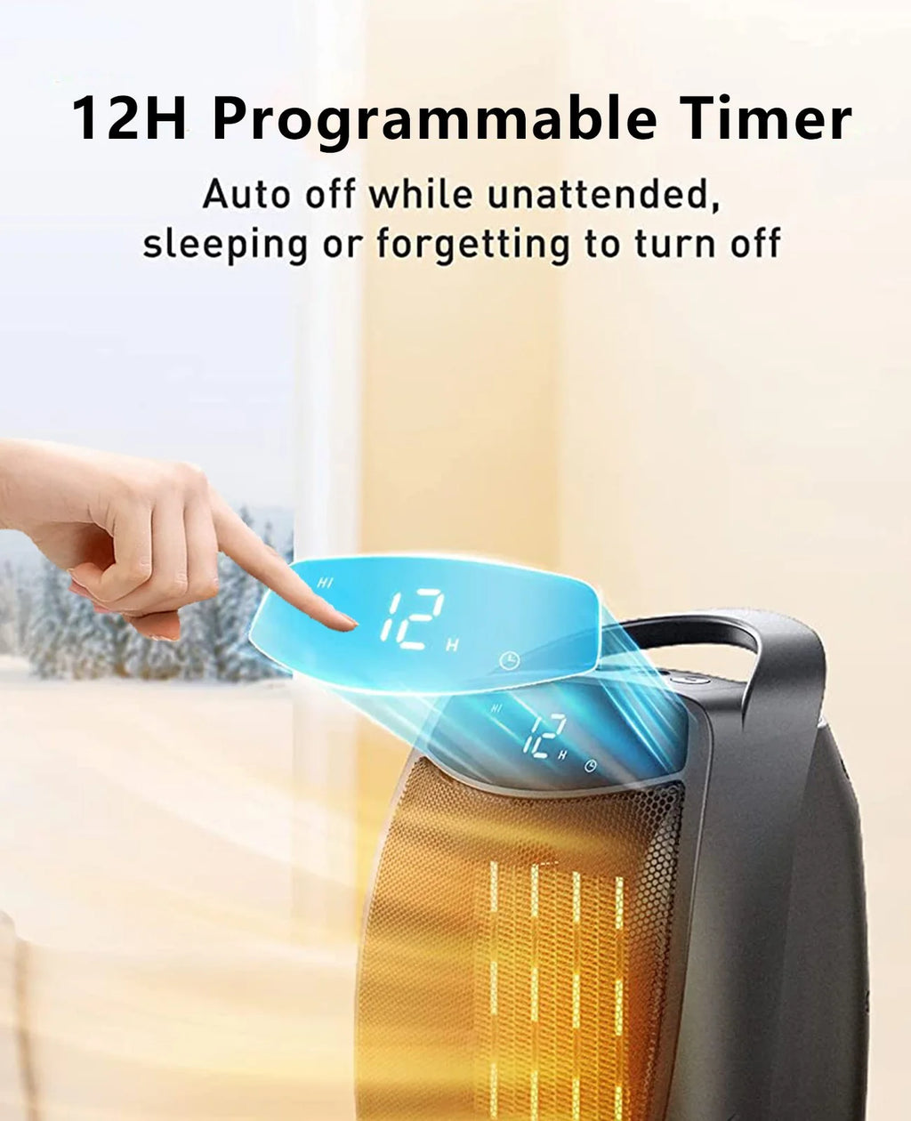 Small Portable Electric Space Heater with 4 Modes A103