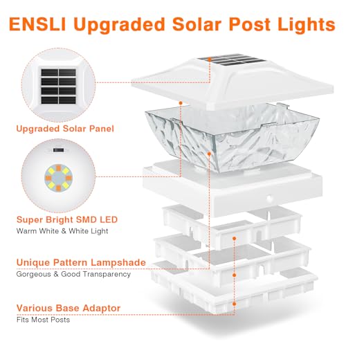 12 Pack Solar Post Cap Lights for 4x4 4.5x4.5 5x5 Posts M621468