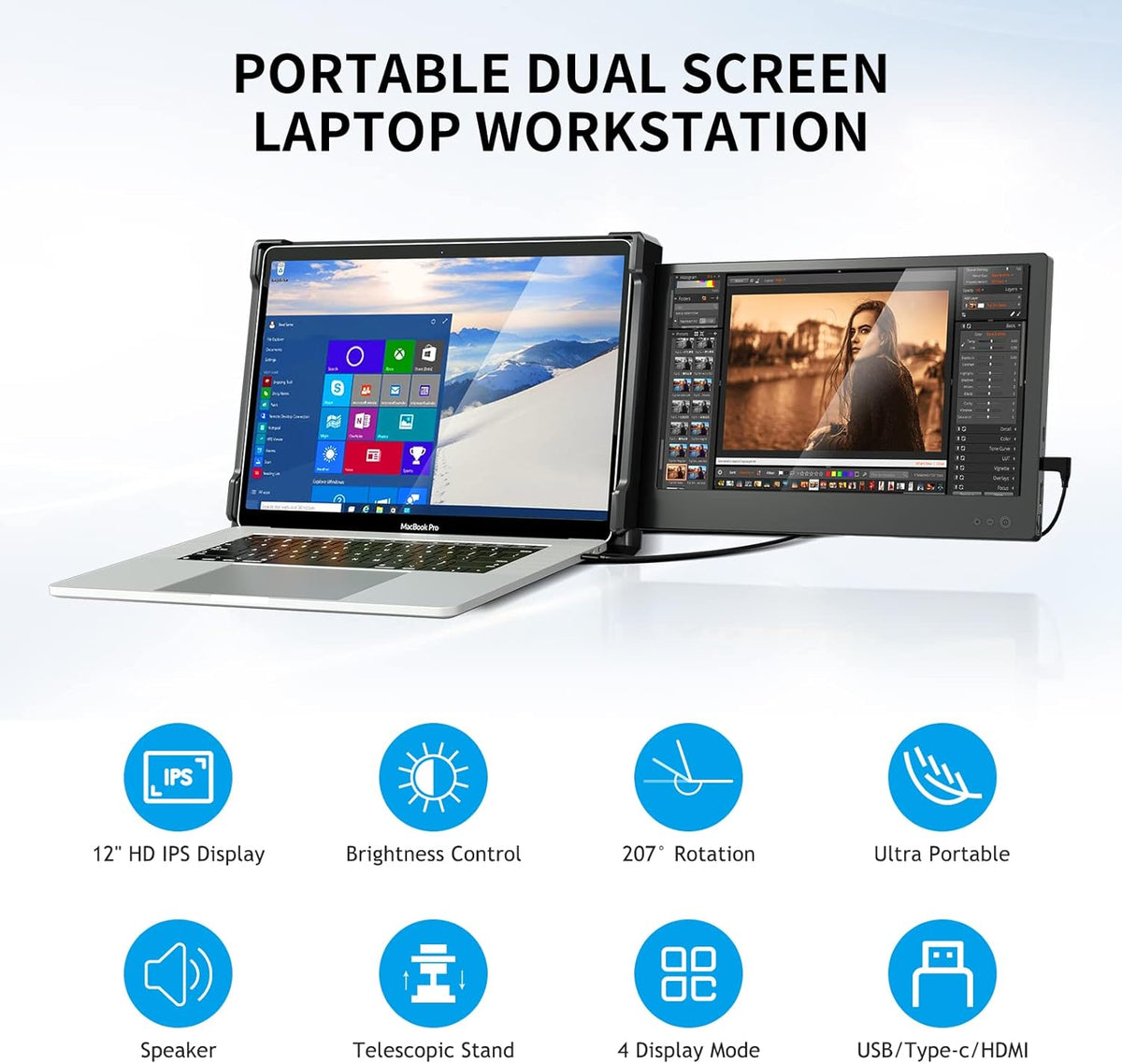 12 Inch FHD 1080P IPS Portable Monitor Q9697