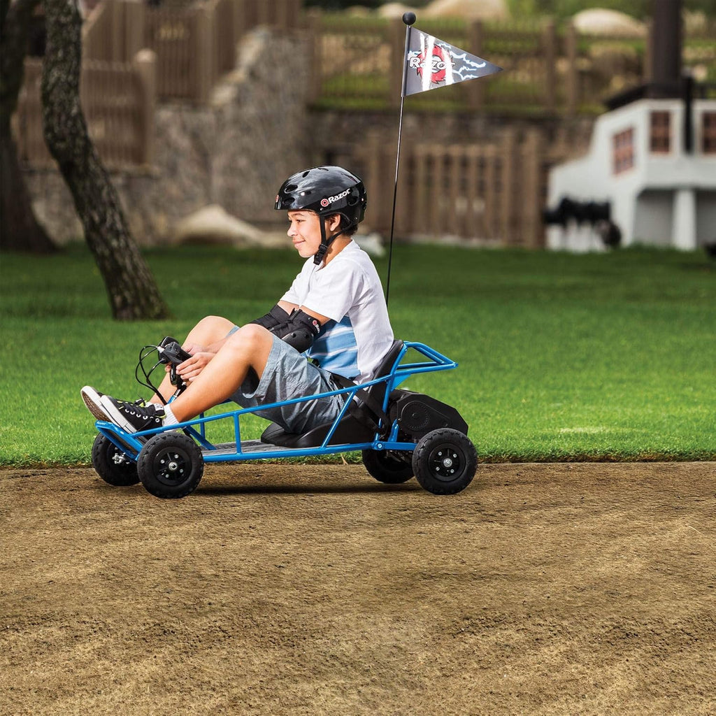 Blue Electric Steel Frame Kart Dune Buggy T38549