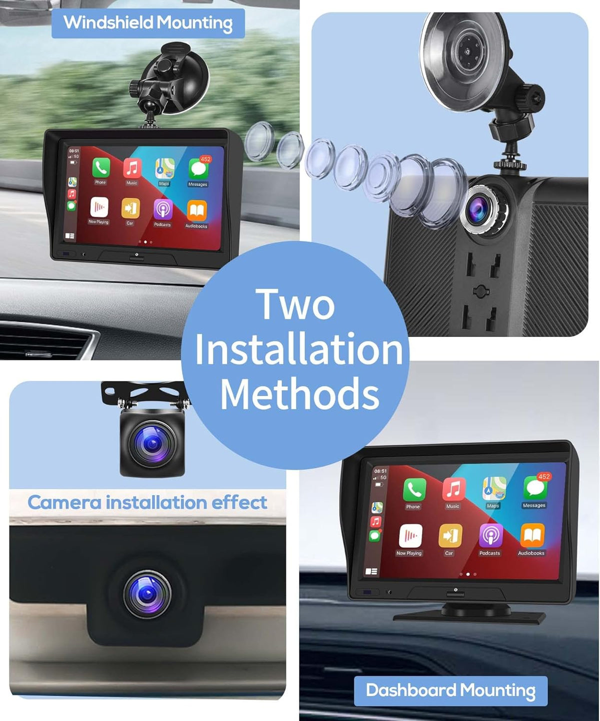7" Bluetooth Car Stereo with Backup Camera J579932