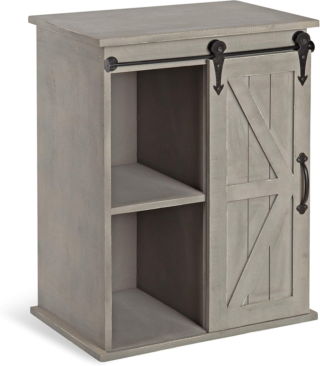 Wooden Freestanding Storage Cabinet with Sliding Barn Door V6026