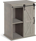 Wooden Freestanding Storage Cabinet with Sliding Barn Door V6026