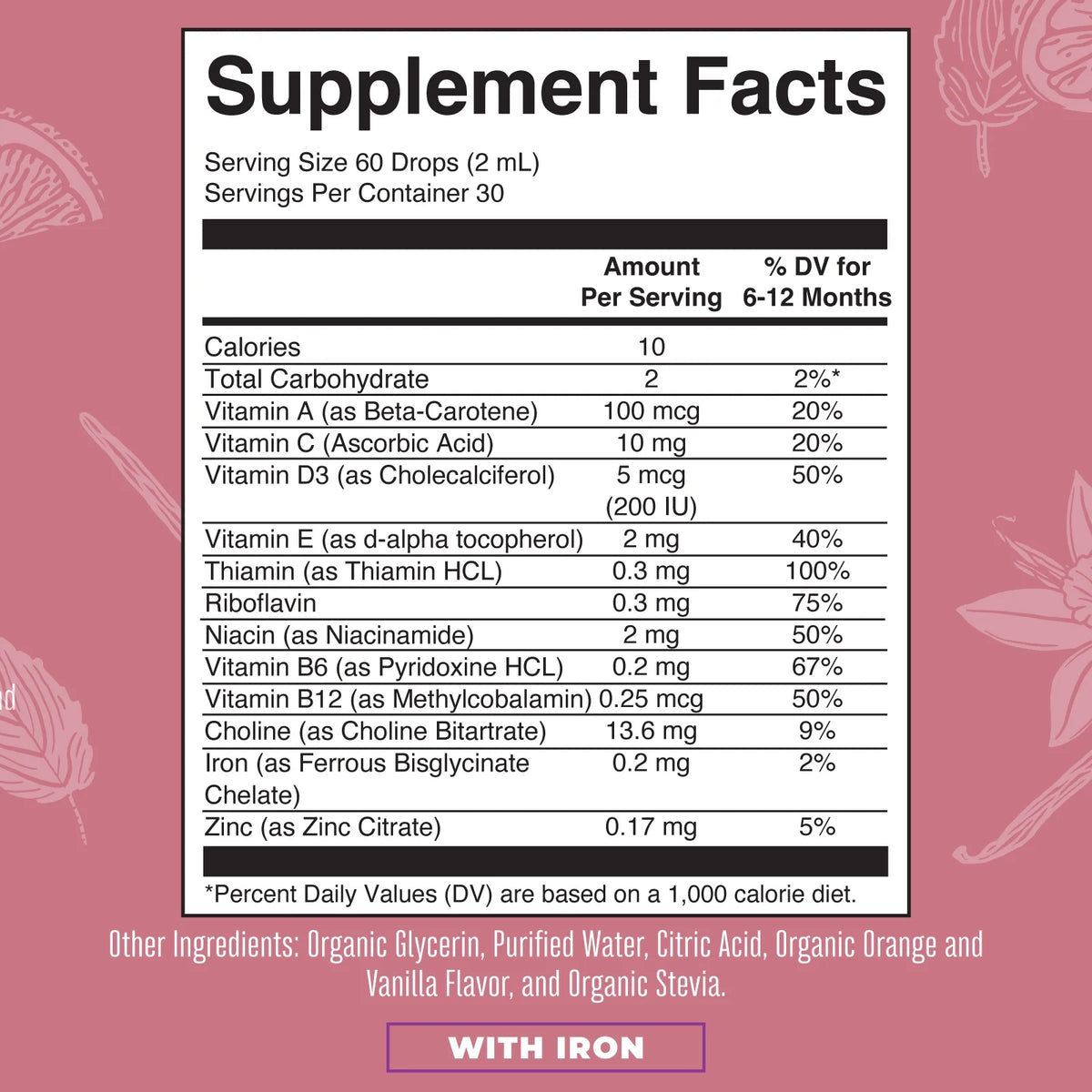 USDA Organic Multivitamin Liquid Drops, 2 fl oz O913674