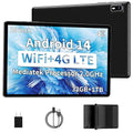 10 inch Android 14 Tablet with 4G LTE Cellular, 10GB+32GB, Protective Case, GPS, 2.0GHz Processor, 8MP Camera, 1TB TF Expandable E434