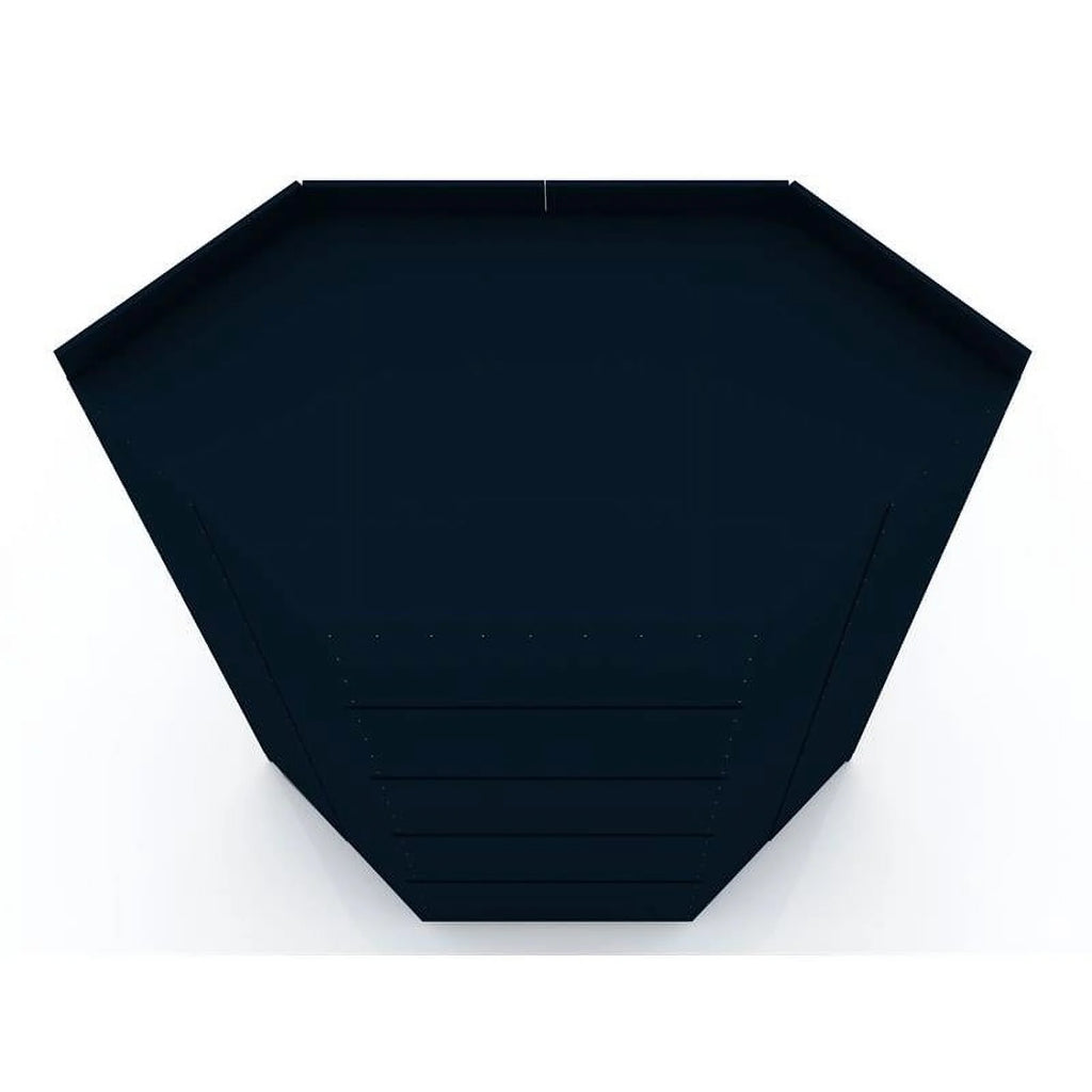 Midnight Blue Wood Corner Wardrobe Closet U4134