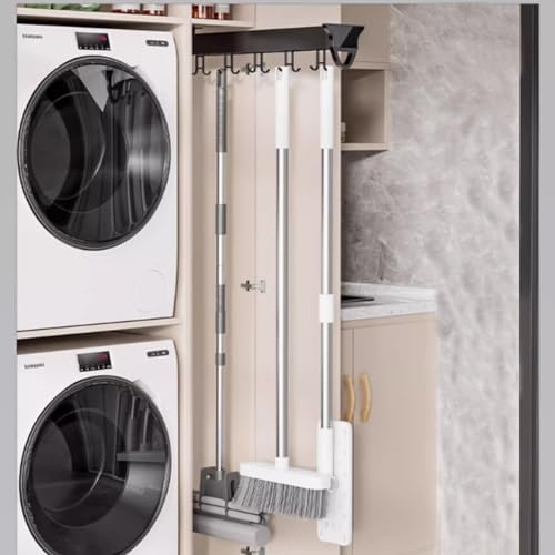 Multifunctional Slide Broom And Mop Organizer/storage, Hanging Garage Storage Rack (36cm/14.17inch) K59747