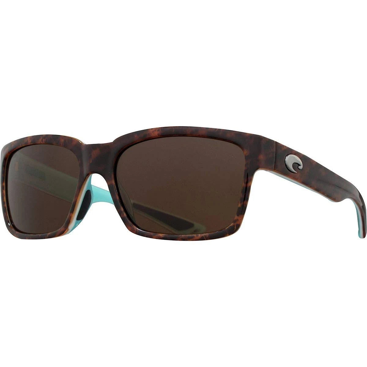 Light Tort White Aqua Square Sunglasses Copper Lens R275316