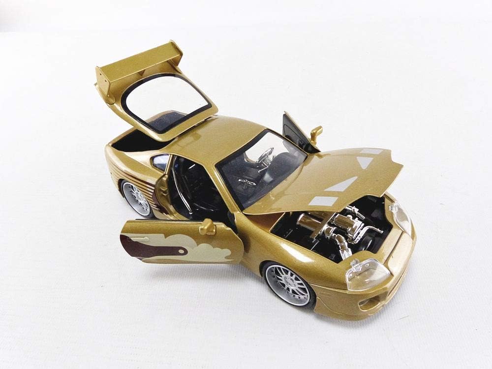 Gold 1:24 Scale Die-Cast Toyota Supra Toy Car A39186