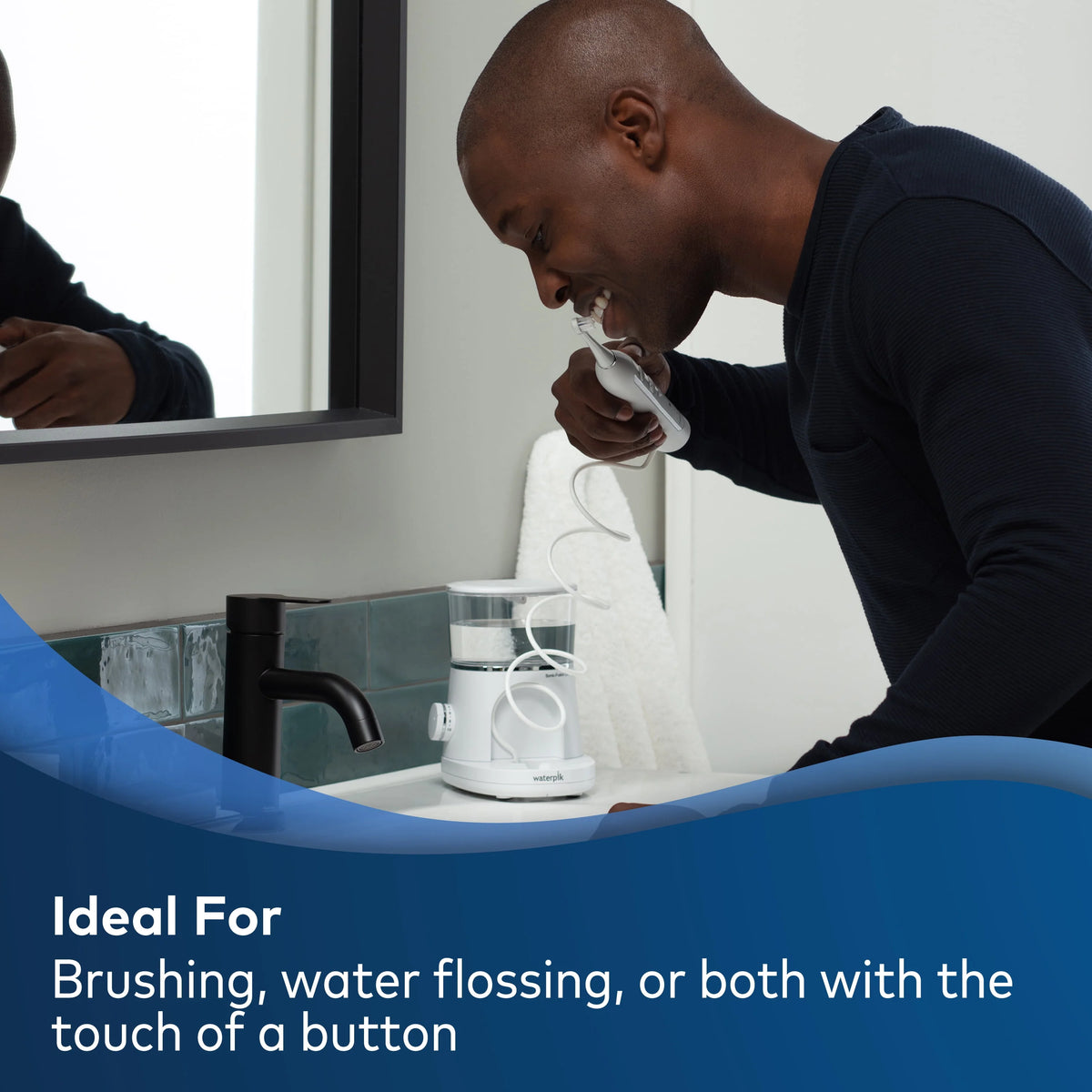 White Electric Toothbrush & Water Flosser Combo F769
