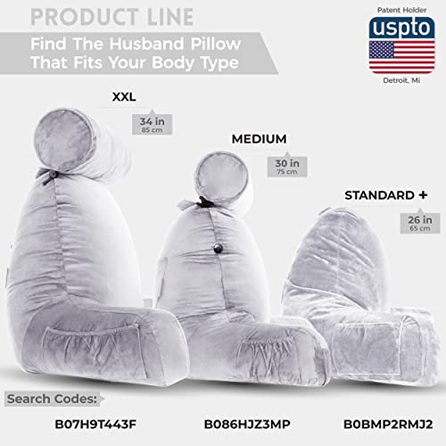 Black Standard+ Original Reading Pillow with Arms, Shredded Memory Foam Y33458