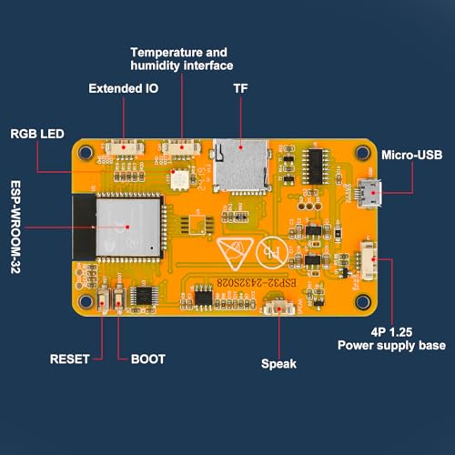 2 Pack 2.8" ESP32 Development Board WiFi Bluetooth Dual-core 240x320 Smart LCD Display TFT Module Touch Screen Z8944