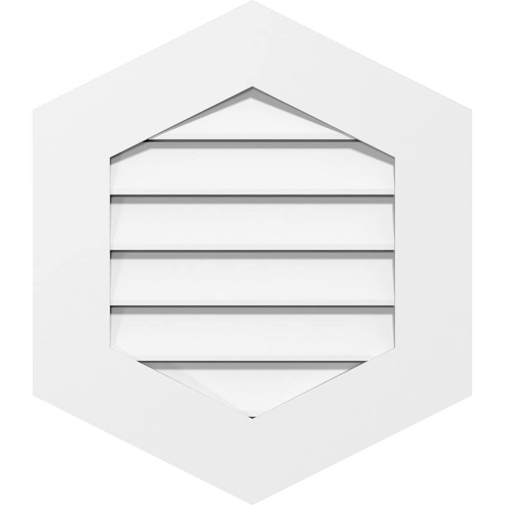 Vertical Peaked Surface Mount PVC Gable Vent B6727