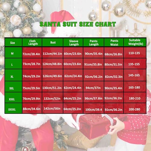 11 Pc Santa Claus Costume Suit F295531