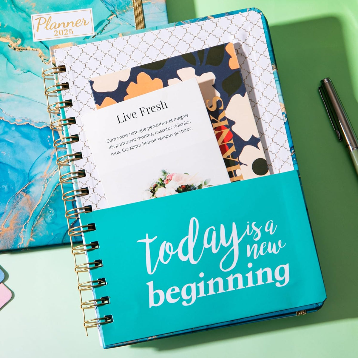 2025 Weekly and Monthly Hardcover Planner, 6.4" x 8.5" D550301