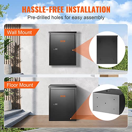 Extra Large Galvanized Steel Lockable Parcel Drop Box K243637