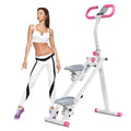 Folding Vertical Climber with Adjustable Handlebar & Pedals, 300LBS Load T5215