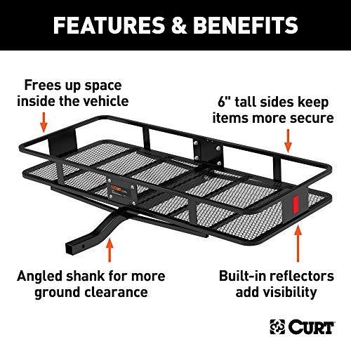 60 x 24-Inch Black Steel Cargo Carrier F4522