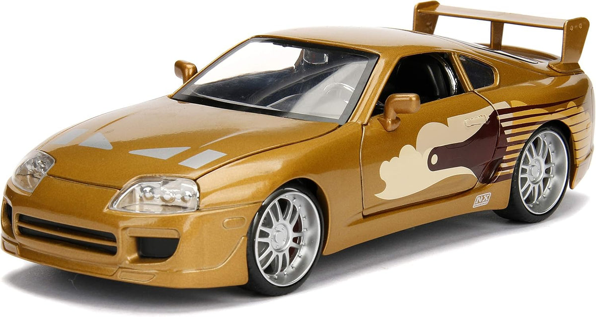 Gold 1:24 Scale Die-Cast Toyota Supra Toy Car A39186