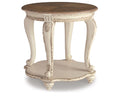 White/Brown End Table S1038