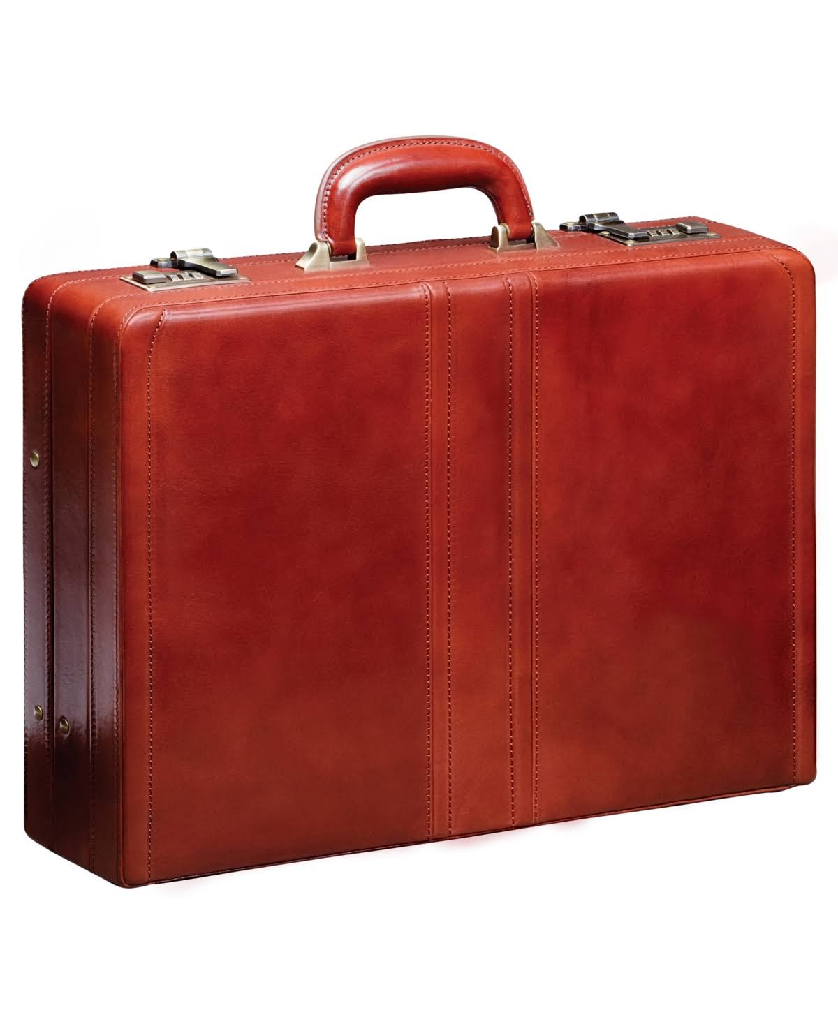 Brown Expandable Leather Attache Case F70110