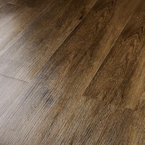 Dark Walnut Wood Grain Peel and Stick Floor Tile Waterproof 6x36 Vinyl Plank S14427