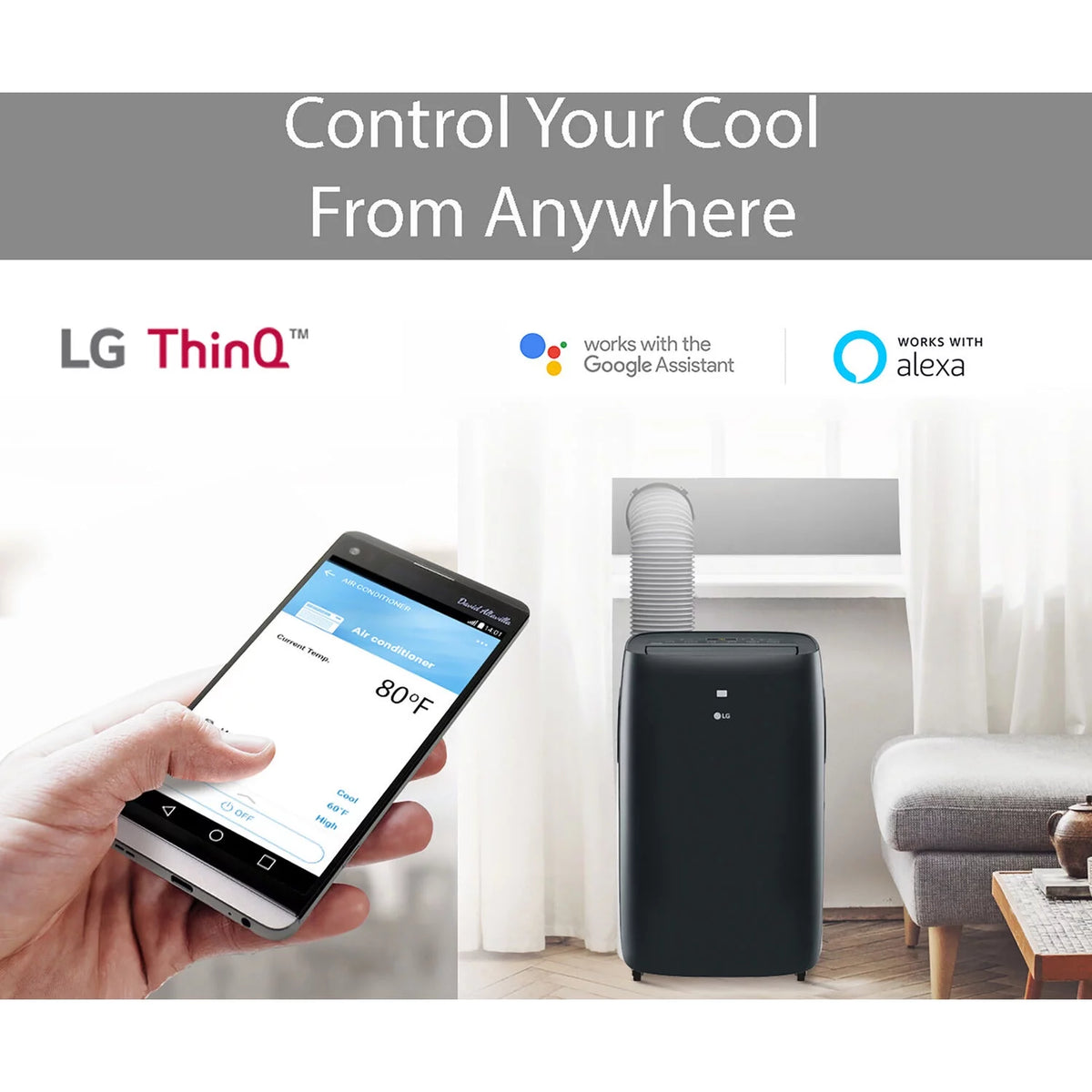 10,000 BTU Smart Wi-Fi Portable Air Conditioner Y6449