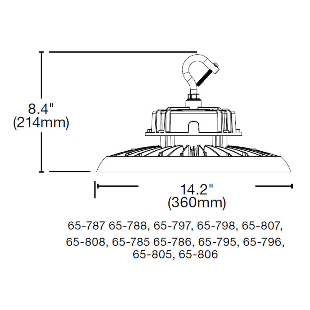 240W UFO LED High Bay 33360 Lumens 4000K T5328