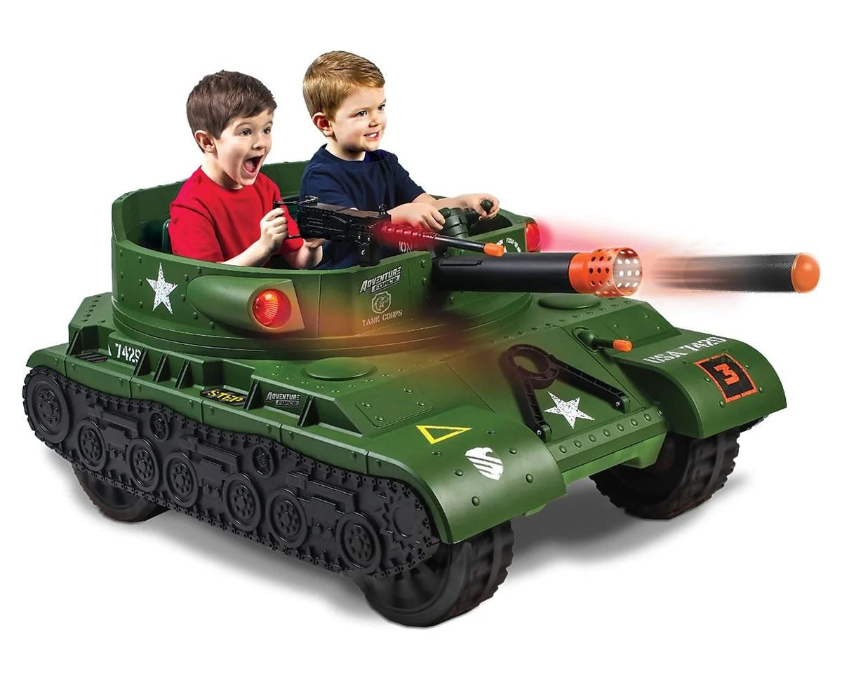 24 Volt Ride-On With Working Cannon and Rotating Turret G771