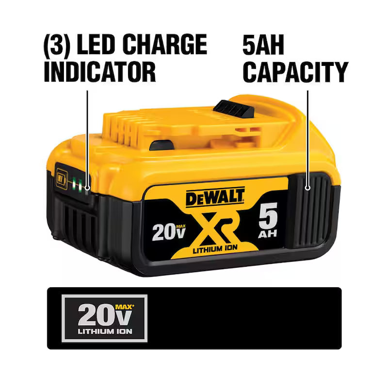 20V MAX XR Lithium-Ion 5.0Ah Battery Pack (2 Pack) D456