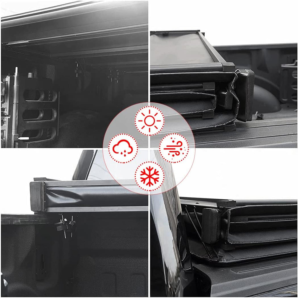 Soft Folding Truck Bed Tonneau Cover for Chevy Colorado/GMC Canyon 2015-2021 Fleetside 5FT Bed N8016