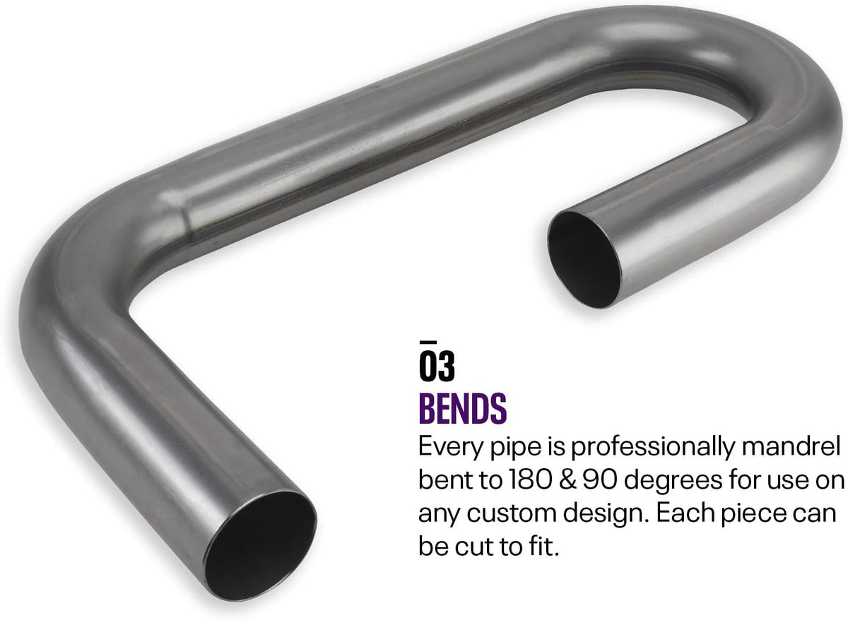 1-3/4 Inch Mild Steel Exhaust Pipe Pack of 2 T585047