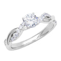 Lab Grown Diamond Engagement Ring in Sterling Silver W138928