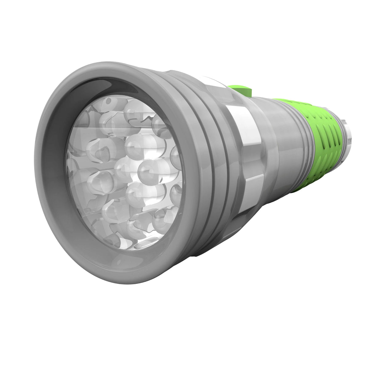 Mini LED Flashlight with Glow in the Dark Rubber Grip Y6280