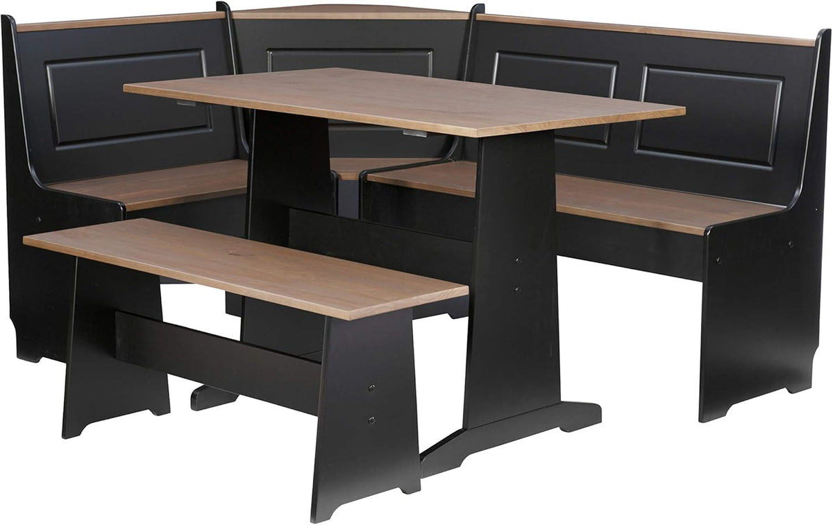 Black and Pecan Breakfast Dining Set G63451