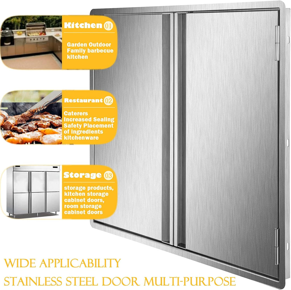 304 Brushed Stainless Steel BBQ Access Door (26 W x 22 H) H492