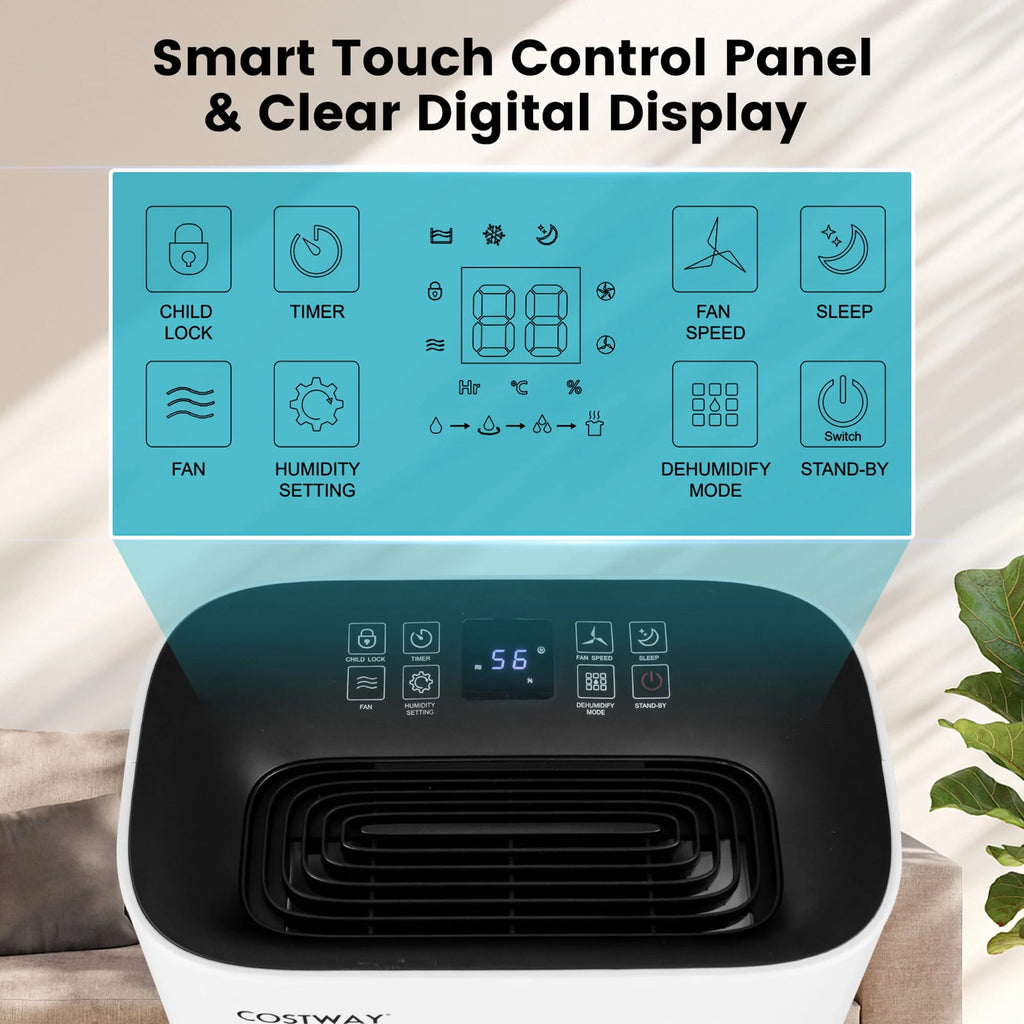 4500 Sq. Ft 73-Pint Dehumidifier with 5 Modes W37476