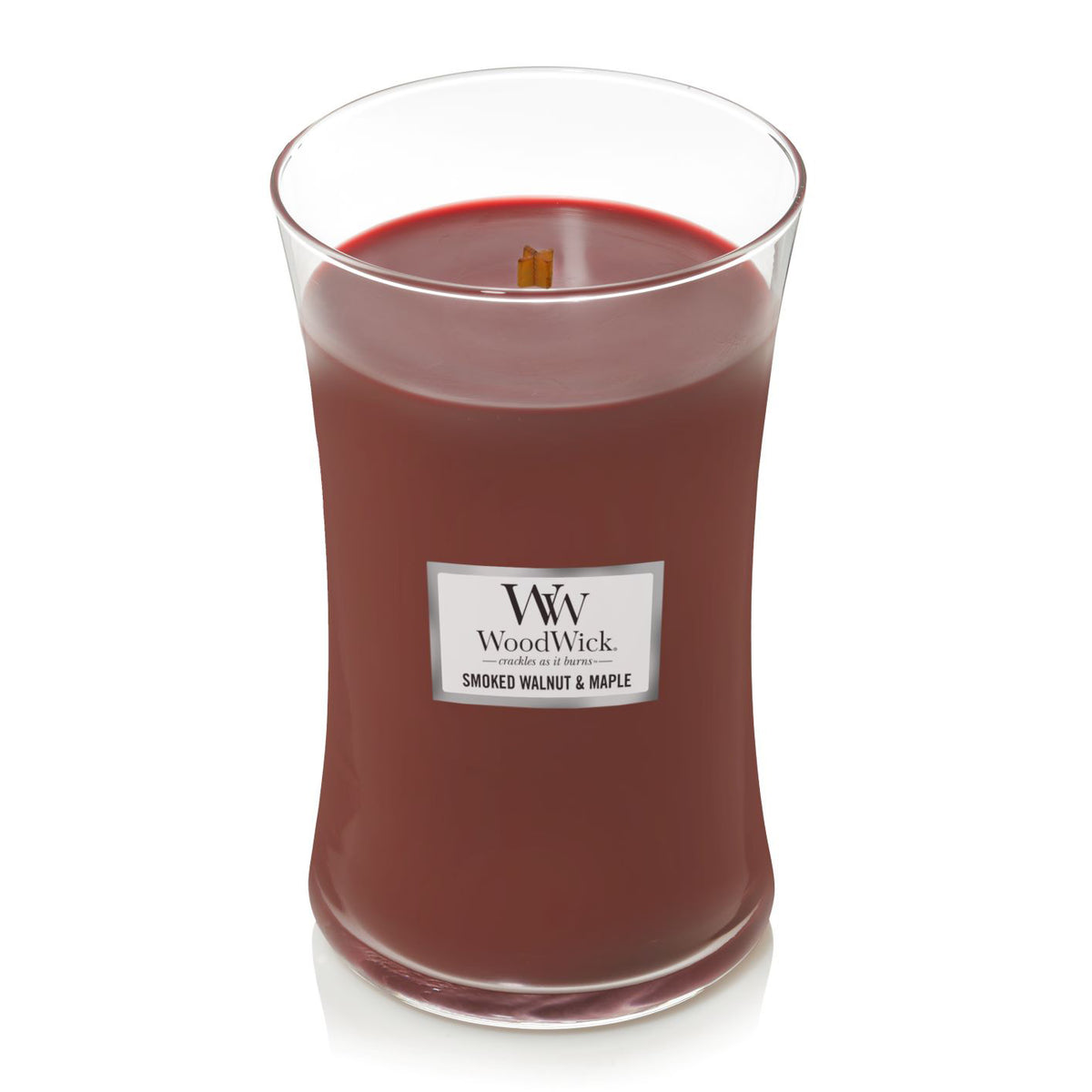 Smoked Walnut & Maple Large Hourglass Candle U893866