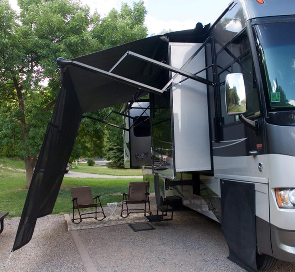 Black 15' x 9' Drop RV Awning J3250