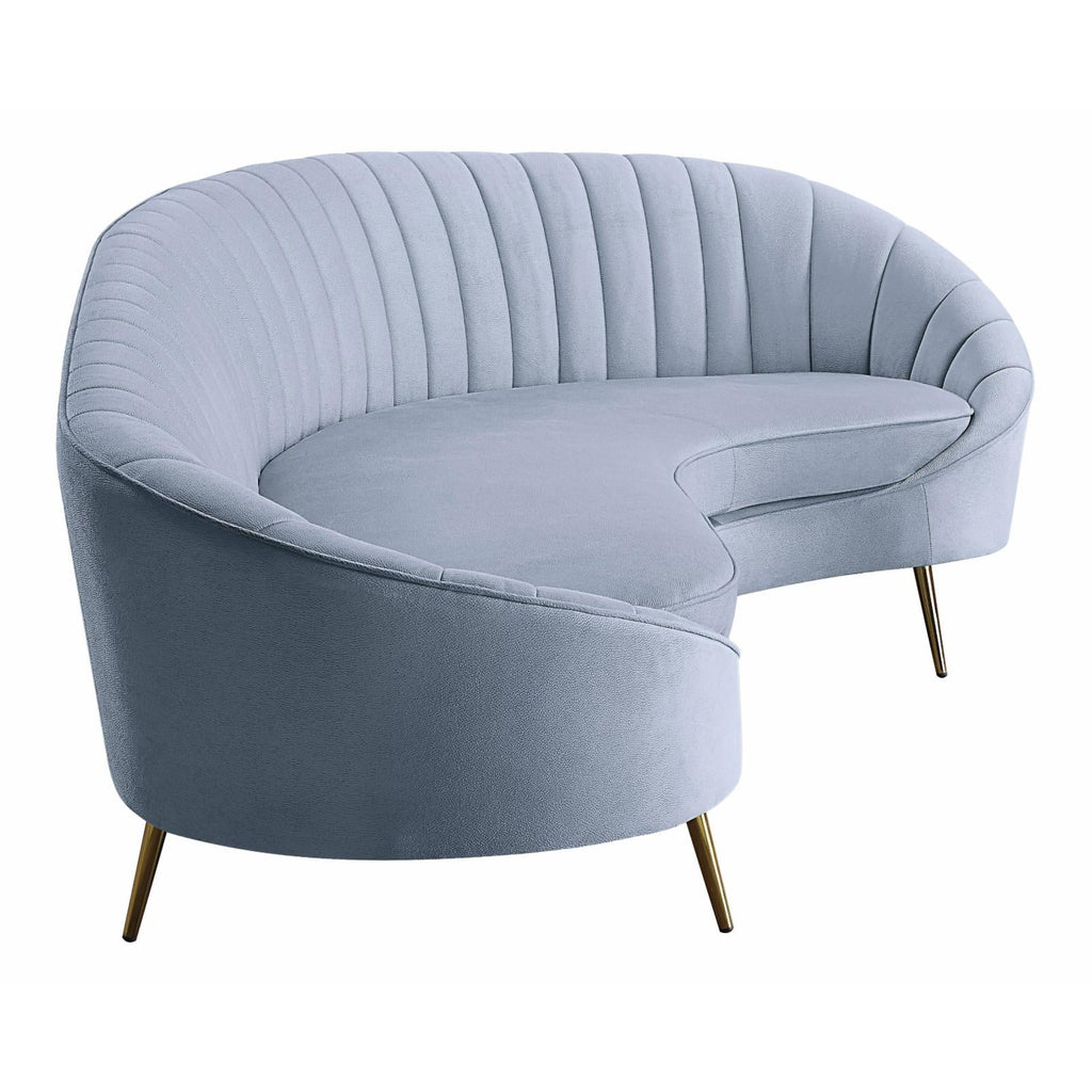 Light Gray Velvet Sofa W8248