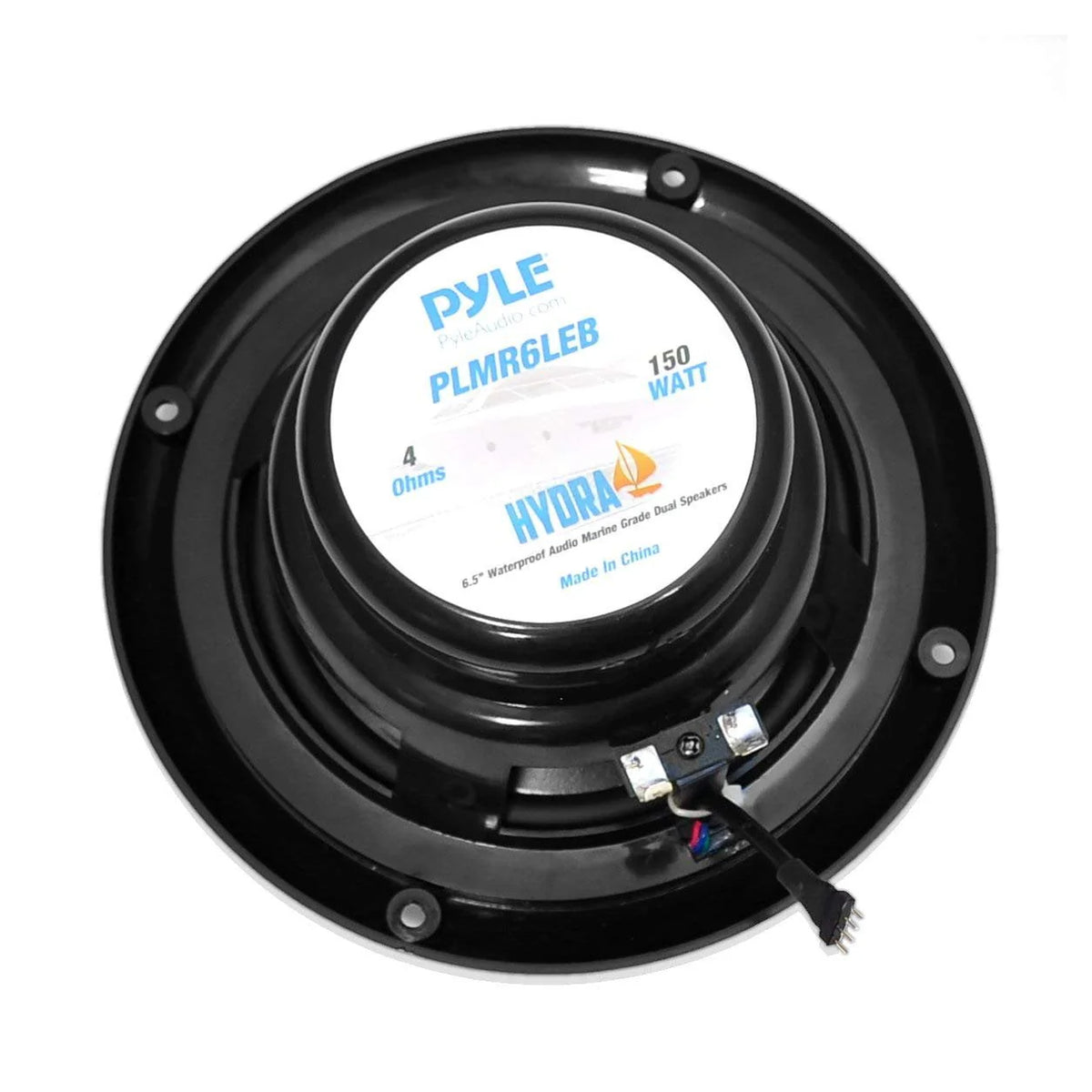 6.5 Waterproof Marine Grade Dual Speakers with LED Lights, 150 Watt, Black Q203