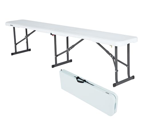 Portable Folding Bench White O83394