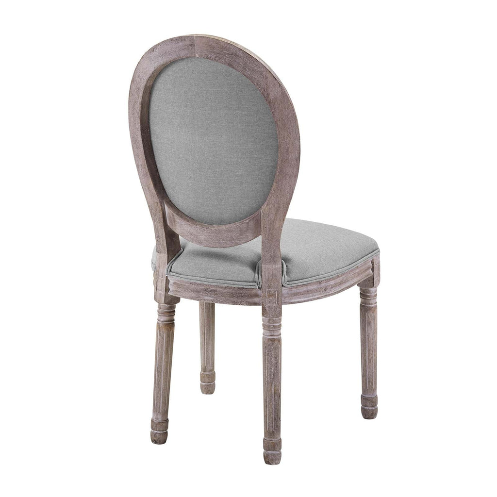 Light Grey Fabric Wood Dining Chair Set of Two D8865