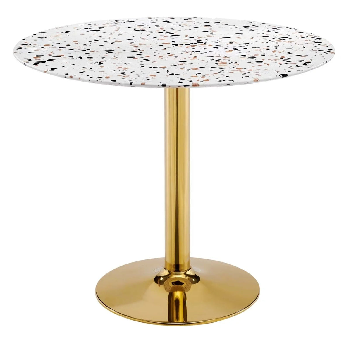 36" Round Terrazzo Metal Dining Table H401650